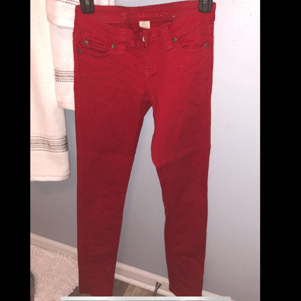 Red jeans